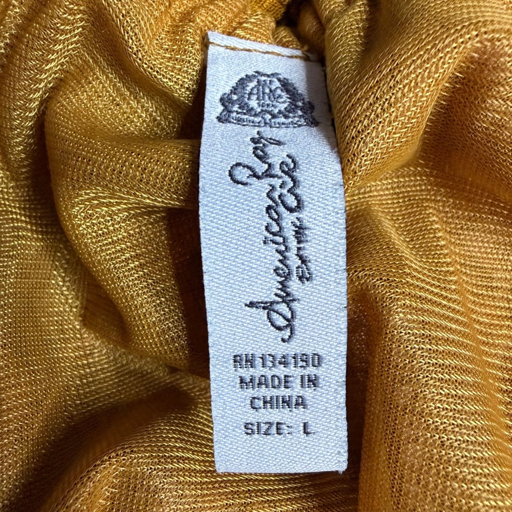 American Rag Mustard Yellow Floral High-Low Dress - Picture 3 of 4